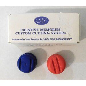 Creative Memories Custom Cutting System Blade Cartridge Set of 2 Red Blue